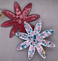 Large Enameled Snowflake Ornaments