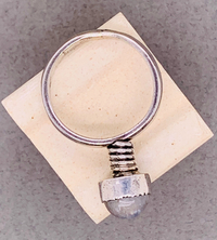Sterling Silver Ring with Moonstone