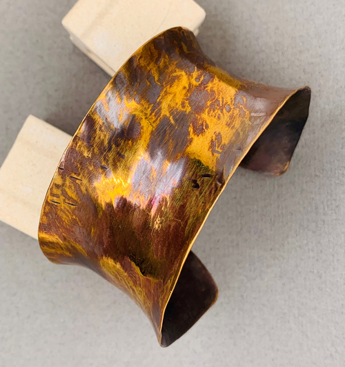 Bronze Anticlastic Cuff Bracelet