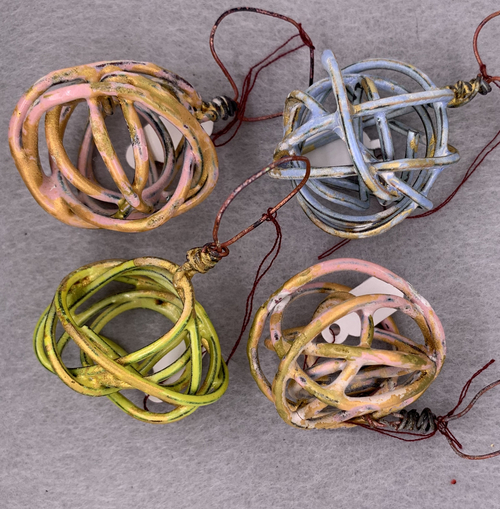 Enameled Wire Ball Ornaments