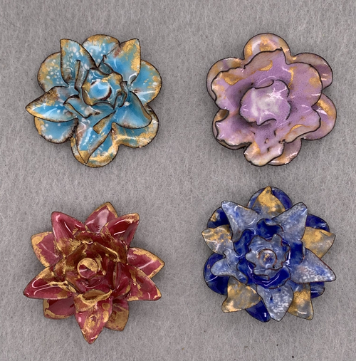 Colorful Flower Enamel Pins - Group 3