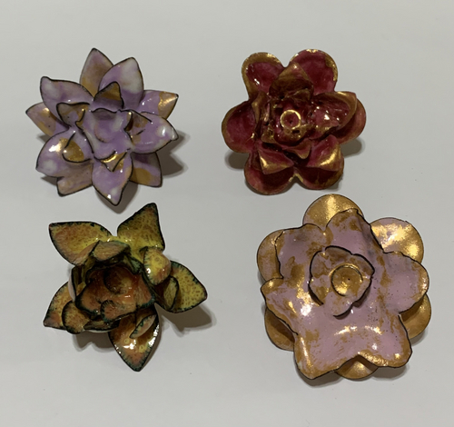 Colorful Flower Enamel Pins - Group 6