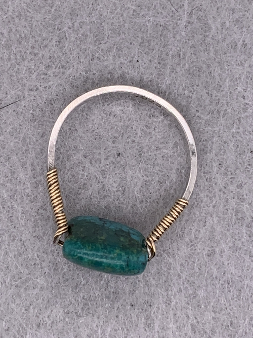 Turquoise Bead & Sterling Silver Ring