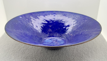 Bright Blue Enameled Bowl