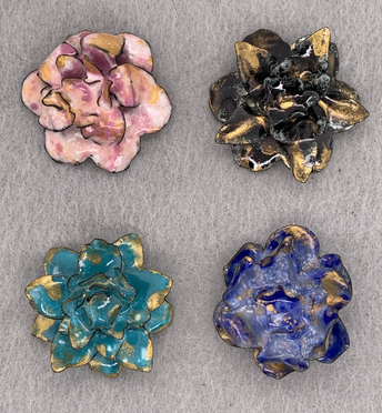 Colorful Flower Enamel Pins - Group 5