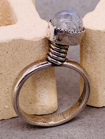 Sterling Silver Ring with Moonstone