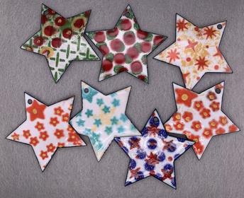 Enameled Star Ornaments