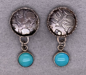 Sterling Silver & Turquoise Dangle Earrings