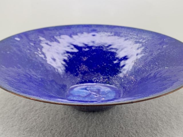 Bright Blue Enameled Bowl