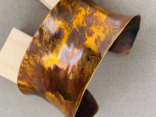 Bronze Anticlastic Cuff Bracelet