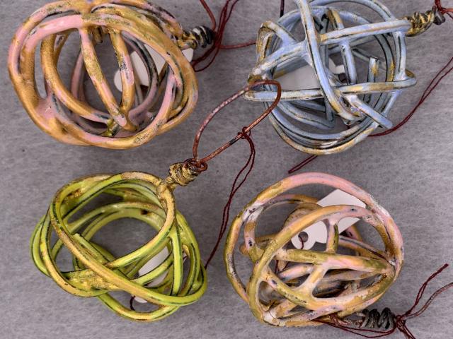 Enameled Wire Ball Ornaments