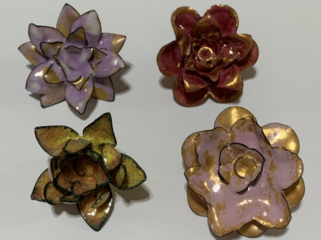 Colorful Flower Enamel Pins - Group 6