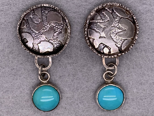 Sterling Silver & Turquoise Dangle Earrings